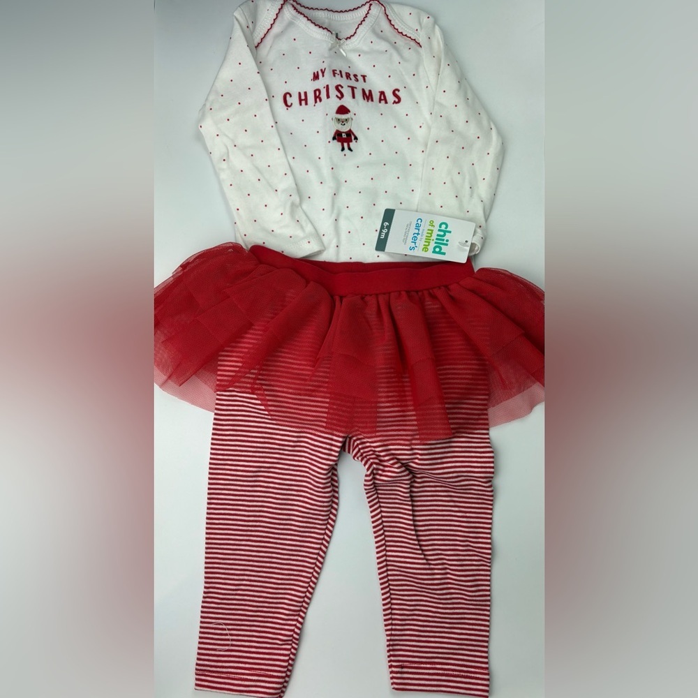 Carter’s My First Christmas Baby Girl Outfit 6-9m NWT